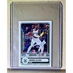 2023-24 Damian Lillard Panini NBA Basketball #222 Sticker Milwaukee Bucks